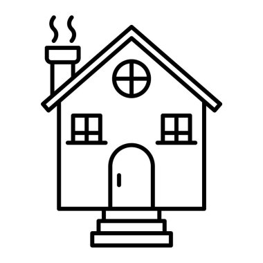 Ev ikonu. Web için ev vektör simgelerinin özet çizimi