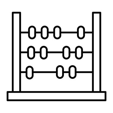abacus ikon vektör illüstrasyonu