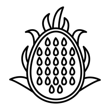 taze meyve ikonu vektör çizimi tasarımı