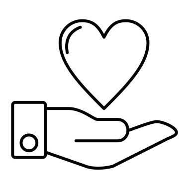 Kalp ikonu vektör illüstrasyonu