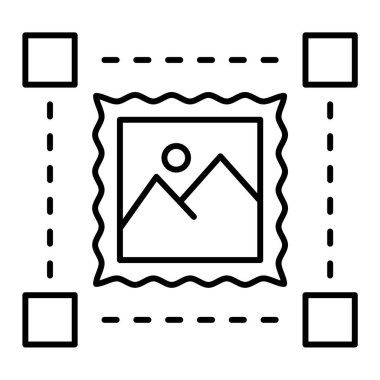 fotoğraf galerisi simgesi, vektör illüstrasyonu