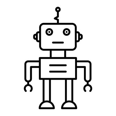 robot ikon vektör illüstrasyonu