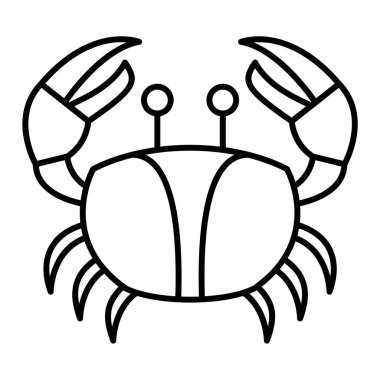 Yengeç simgesi vektör illüstrasyonu