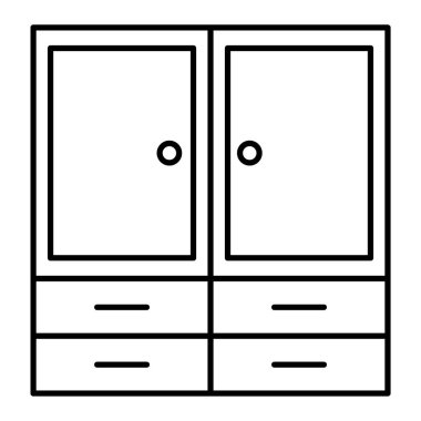 Gardırop. Web simgesi basit illüstrasyon