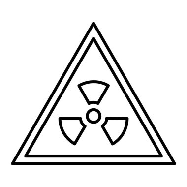 Radyasyon tehlike işareti simgesi. Tehlike sembolü uyarı arkaplanı. vektör illüstrasyonu