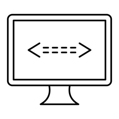 bilgisayar izleme simgesi, vektör illüstrasyonu