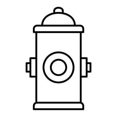 Yangın musluğu simgesi. Web için gaz söndürücü vektör simgelerinin özet çizimi