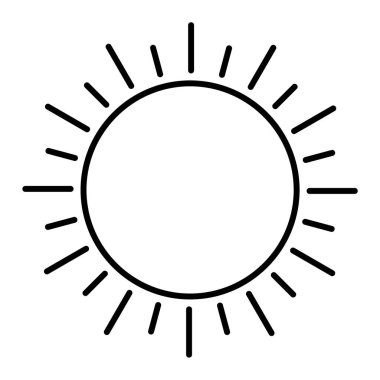 Güneş ikonu. Web için hava vektörü simgelerinin basit gösterimi