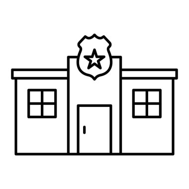 Polis binasının vektör çizimi 