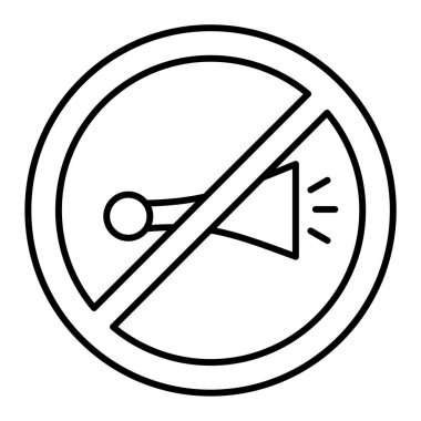 Sigara ikonu yok. Web için ses vektörü simgeleri yok basit illüstrasyonu