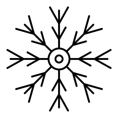 Kar tanesi. Web simgesi basit illüstrasyon