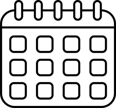 Takvim. Web simgesi basit illüstrasyon