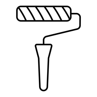 Boya silindiri ikonu. Web için fırça vektör simgelerinin özet çizimi