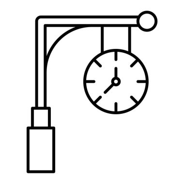 Saat simgesi vektör illüstrasyonu