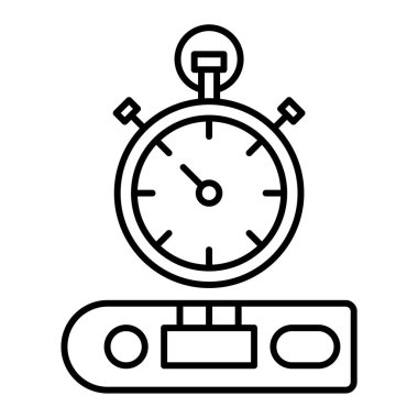Kronometre simgesi. ana hatlı kronometre vektör resimleme sembolü