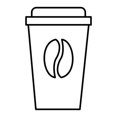 Kahve fincanı ikonu. Web için sıcak çikolata vektör simgelerinin özet çizimi