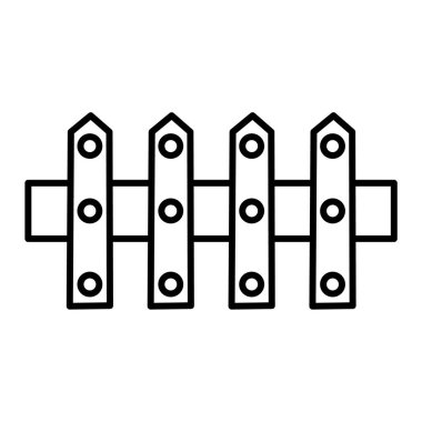 çit simgesi vektör illüstrasyonu