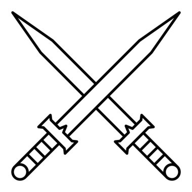Kılıç simgesi. vektör illüstrasyonu