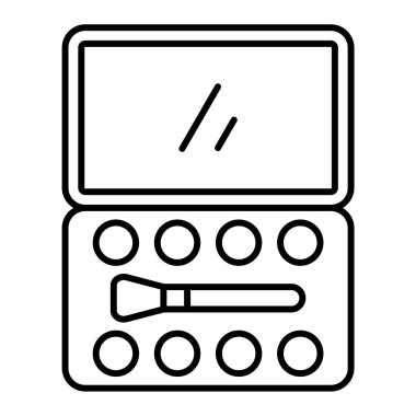 Makyaj fırça simge vektör çizim