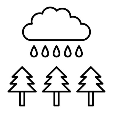 hava ağaçları ikon vektör illüstrasyon tasarımı