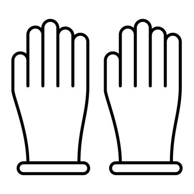 Eldiven simgesi vektör illüstrasyonu