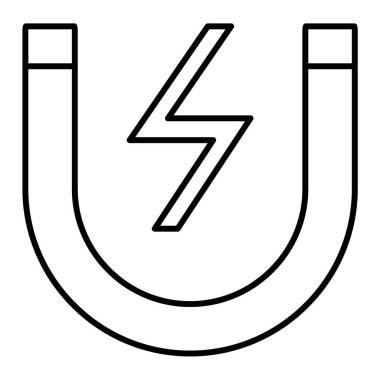 Tek elektrik simgesinin vektör illüstrasyonu.