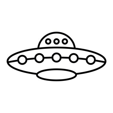 UFO simgesi. Web için gezegen vektör simgelerinin özet çizimi