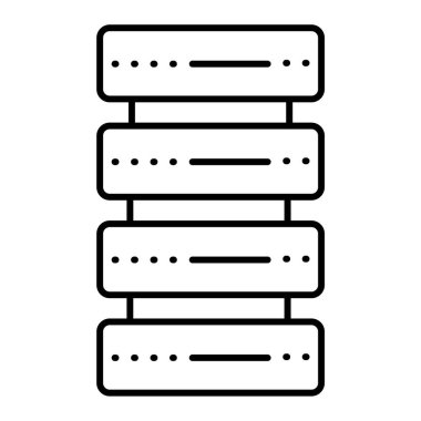 veritabanı. Web simgesi basit illüstrasyon
