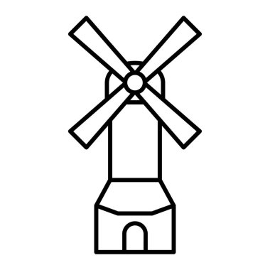 Yel değirmeni ikonu vektörü web ve mobil uygulama tasarımı için beyaz arkaplanda izole edildi, rüzgar logosu konsepti