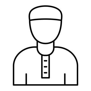 Vektör Müslüman Erkek Özet Tasarımı