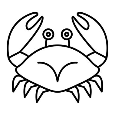 Yengeç simgesi vektör illüstrasyonu