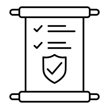 belge simgesi. Web için pano vektör simgelerinin özet çizimi