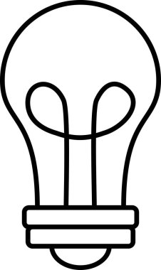 Ampul. Web simgesi basit illüstrasyon