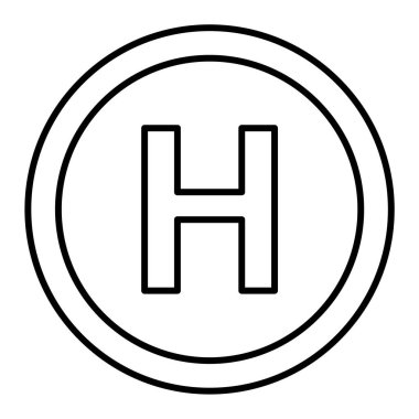 Hastane simgesi, vektör illüstrasyonu