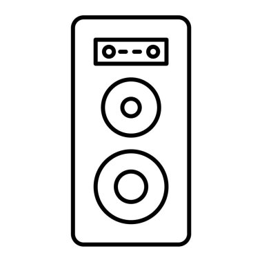 Konuşmacı simgesi. Web için basit ses vektör simgeleri çizimi