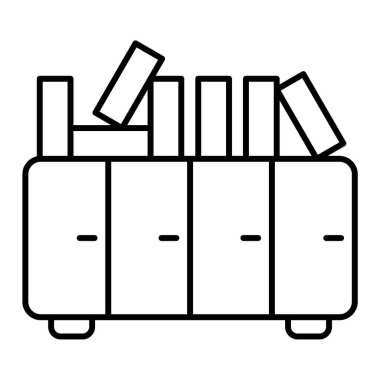 Kütüphane simge vektör çizim