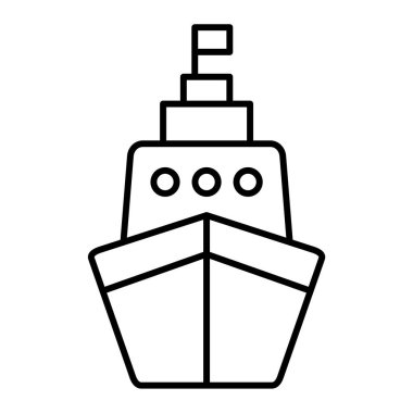 Gemi simgesi vektör illüstrasyonu