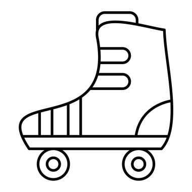 Kaykay ikonu. Web için paten vektör simgelerinin özet çizimi