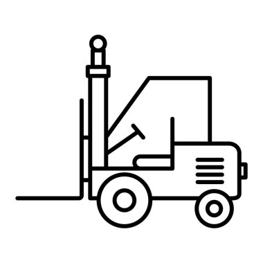 Forklift kamyon simgesi vektör illüstrasyon tasarımı