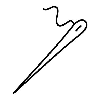 Tek izole örgü iğnesinin vektör çizimi