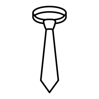 Kravat simgesi. ağ için izole edilmiş kravat vektör çizgisi tasviri