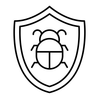 Güvenlik sistemi vektör çizimine sahip kalkan