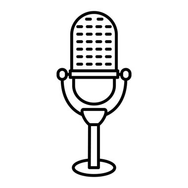 mikrofon simgesi vektör illüstrasyonu