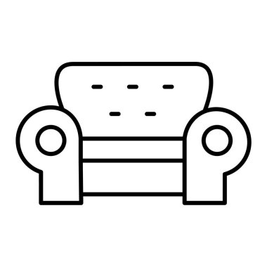 kanepe ikonu vektör illüstrasyonu