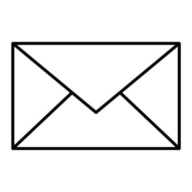 Zarf posta simgesi. Harf vektör sembolünün ana hatları. beyaz arkaplanda izole