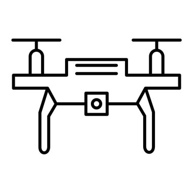 İHA simgesi. Web için kuadrokopter vektör simgelerinin basit illüstrasyonu 
