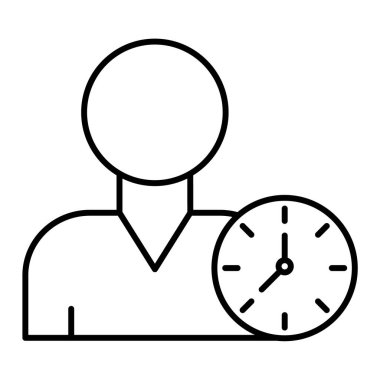 Zaman yönetimi simgesi vektör illüstrasyonu