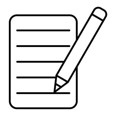 Kalem. Web simgesi basit illüstrasyon