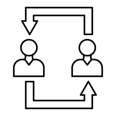 iş simgesi çizimi beyaz arkaplan üzerinde