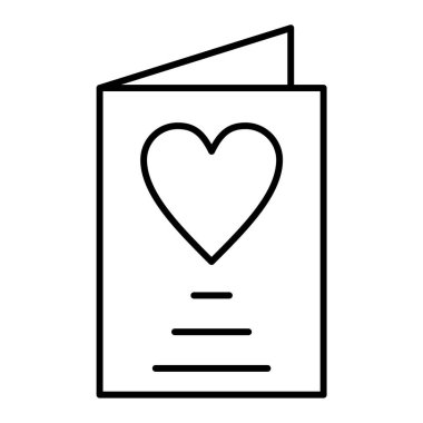 sevgi vektörü ince çizgi simgesi